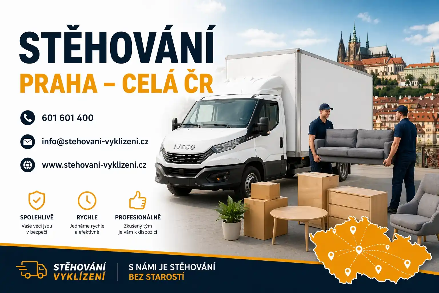 Stěhování Praha - celá ČR