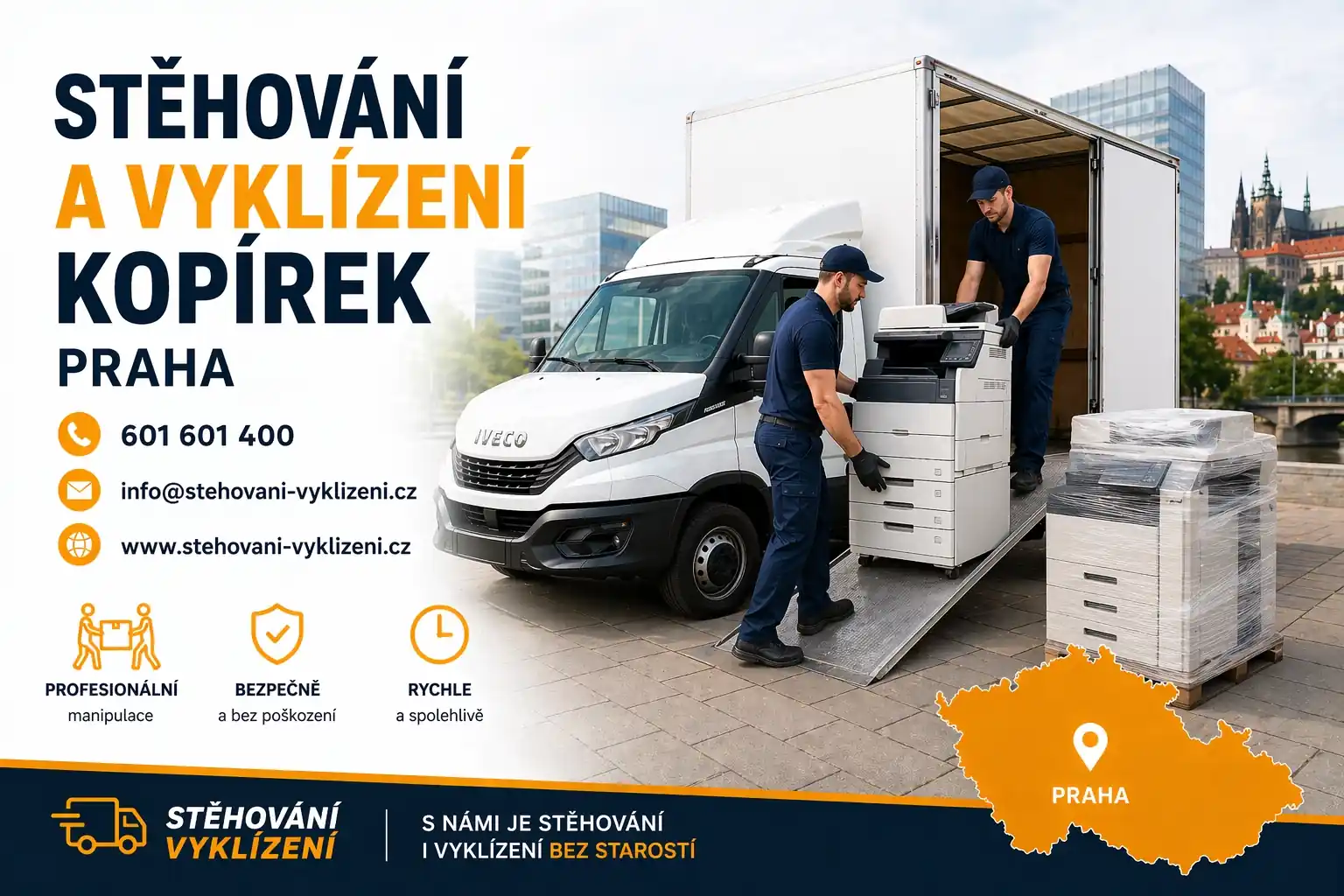 Stěhování a vyklízení kopírek Praha