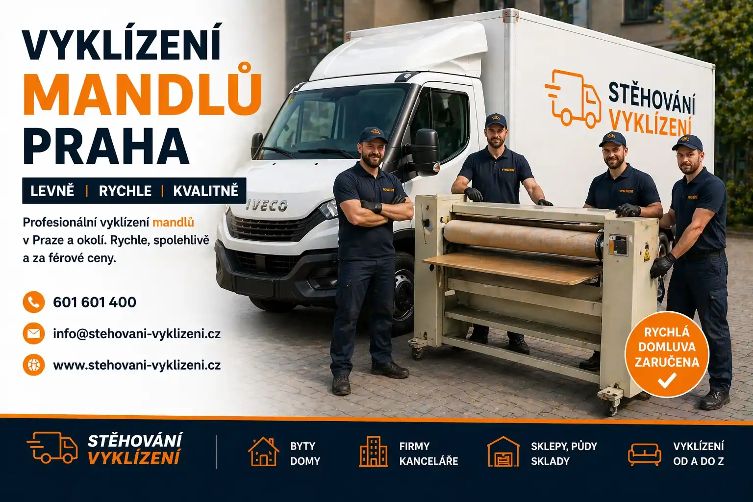 Vyklízení mandlů Praha